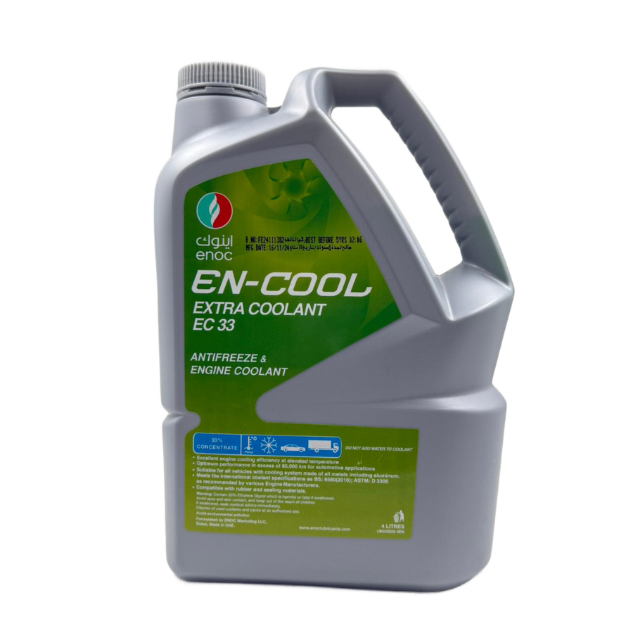 ENOC EN-COOL Extra EC33 Engine Coolant 4L (33% Premix Antifreeze)